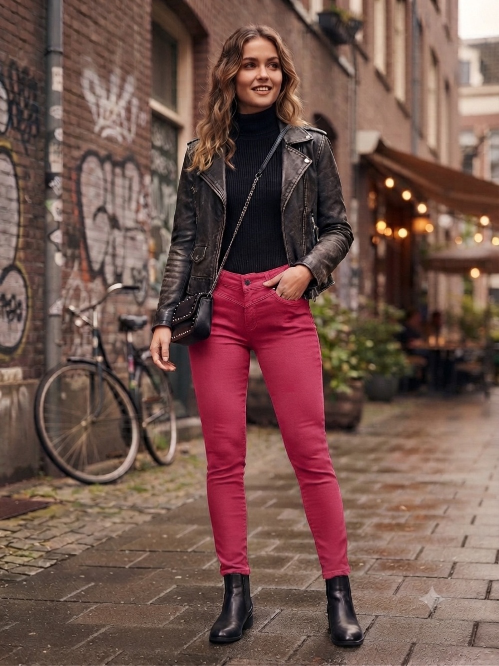 Seven7 Women's Hot Pink Skinny Jeans
